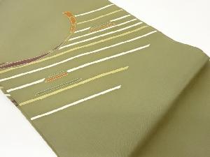 塩瀬金彩抽象模様刺繍名古屋帯